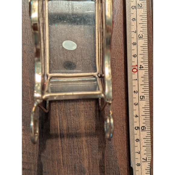 Set of 2 Red Sleighs with Gold Scroll Christmas Mantle Vtg Style Sleigh Holiday - Picture 14 of 16